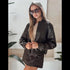 DAMEN KUNSTLEDERJACKE MIT STEHKRAGEN | LEICHTE BIKERJACKE